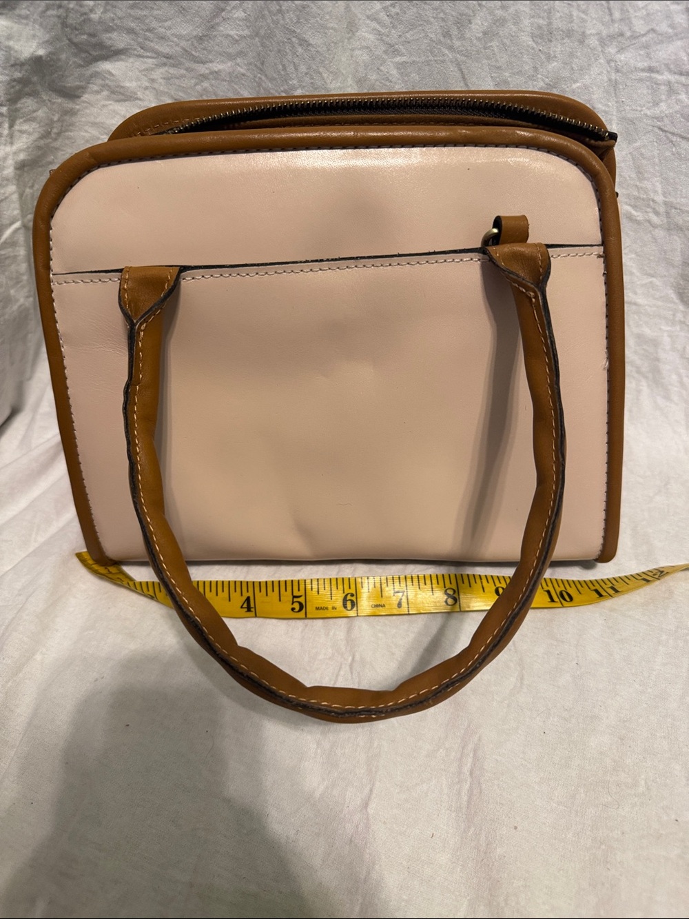 Patricia Nash Blush and Tan Floral Top-Handle Satchel - Picture 4 of 9